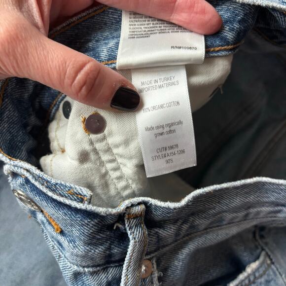 Agolde 90’s Pinch Waist High Rise Straight Jeans Navigate Sz 28 - Picture 9 of 12